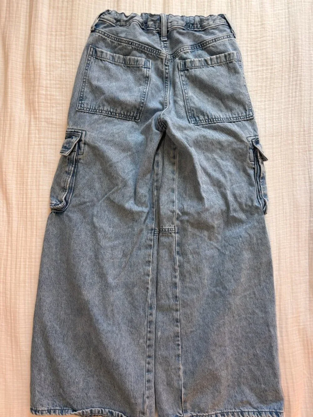Old Navy Girls High Rise Baggy Cargo Jeans